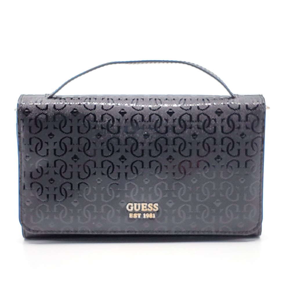 Nwd Guess Black Kamryn Top Handle Crossbody Wallet $58.00